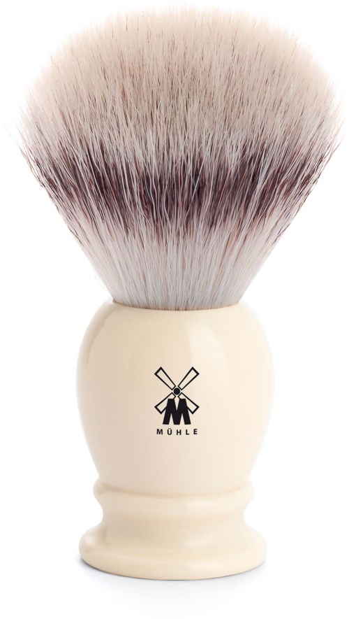 Mühle Mühle Syntetisk Rakborste Classic Resin Ivory Silvertip Fibre-L