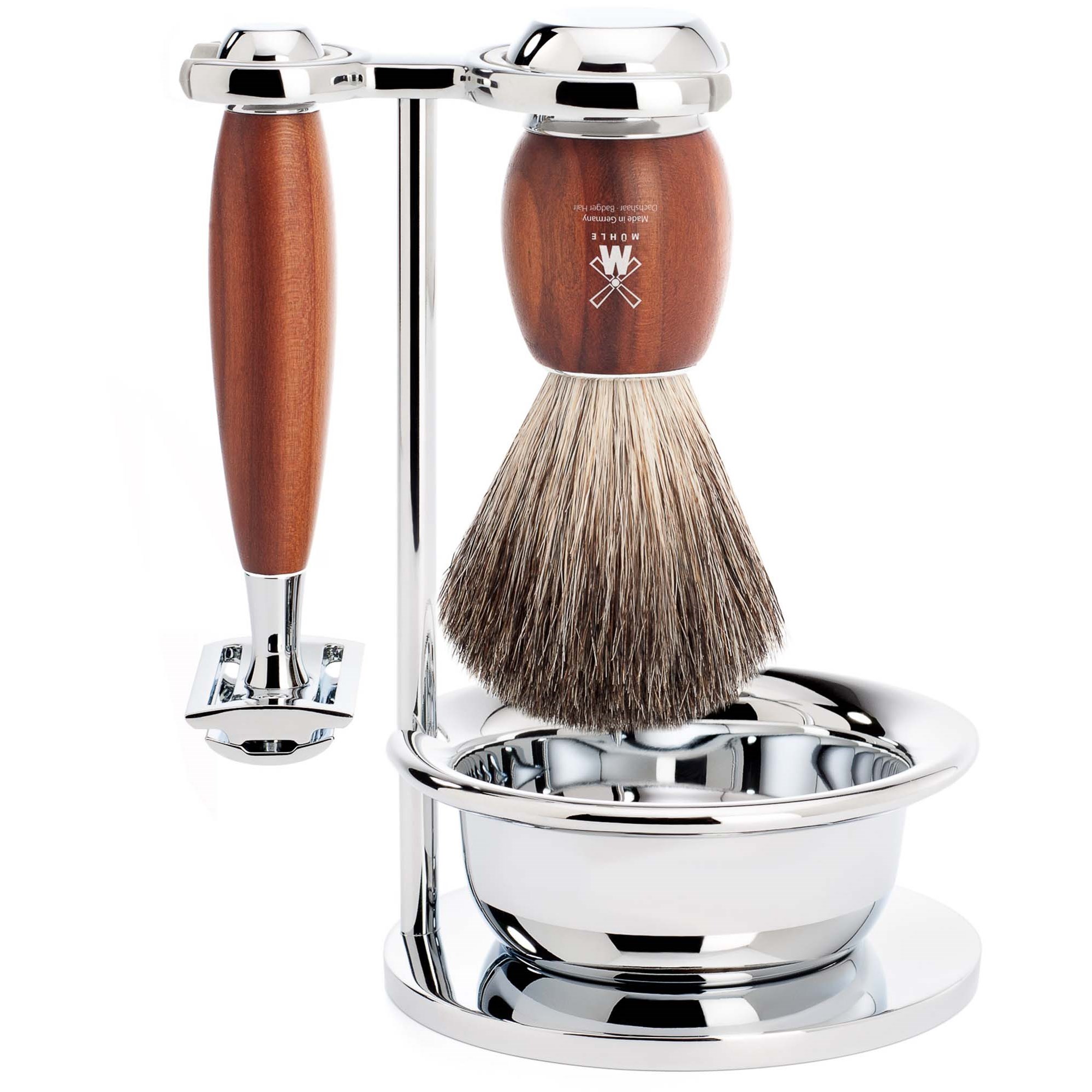 Mühle Mühle VIVO Shaving Set Plum Wood Black Fibre Safety Razor parfym