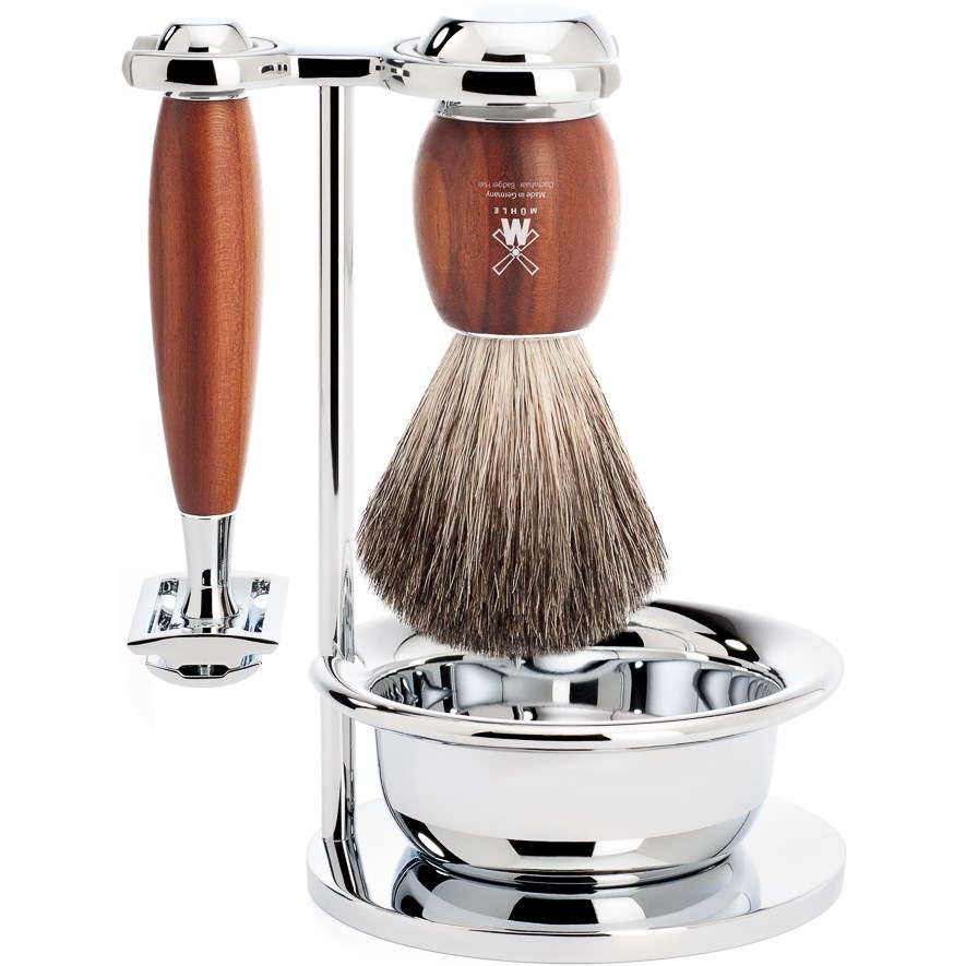 Mühle VIVO Shaving Set Plum Wood Black Fibre Safety Razor billede
