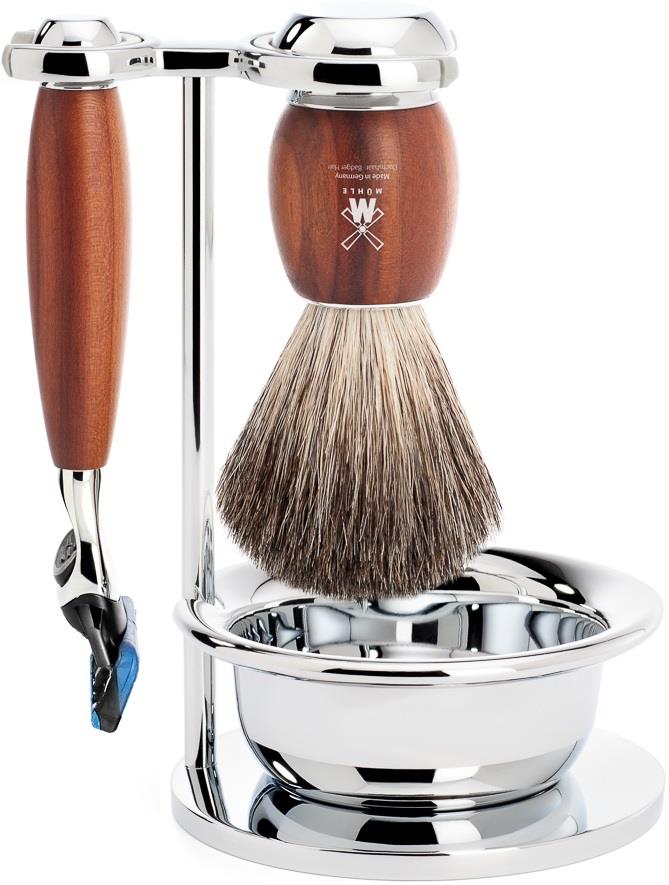 MÜHLE Vivo Shaving Set Plum Wood Pure Badger Fusion