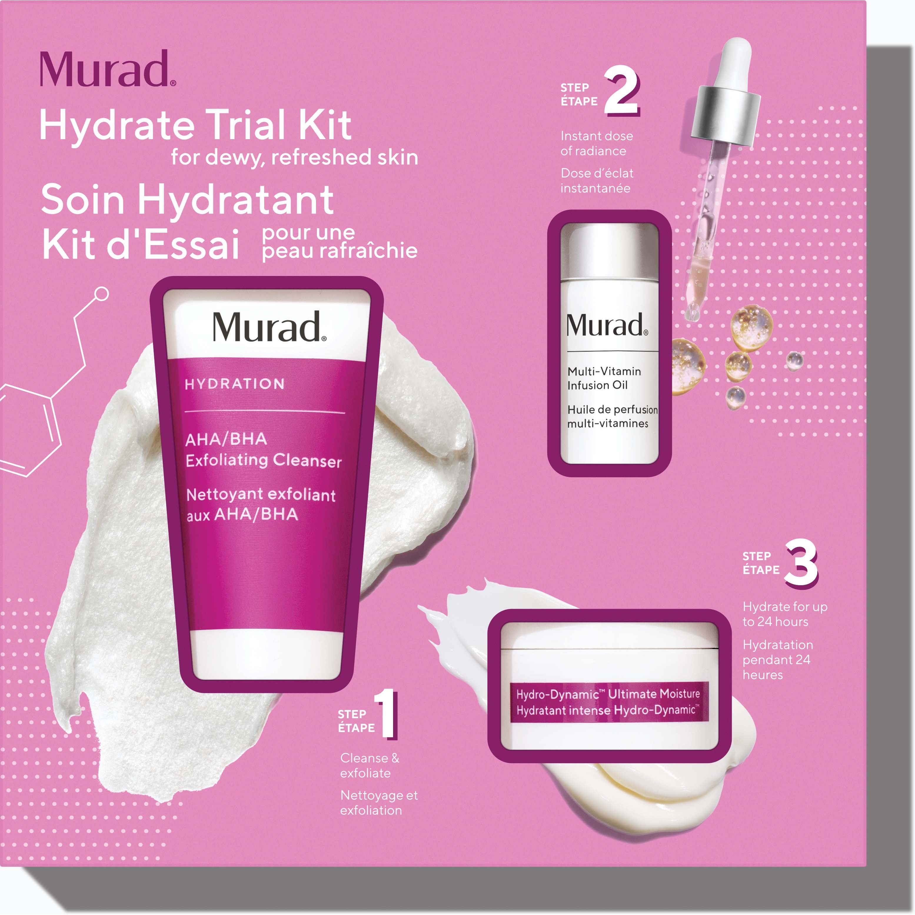 Murad Hydration Hydrate Trial Kit For Dewy Refreshed Skin