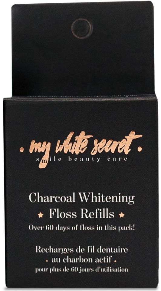 My White Secret Charcoal whitening floss refill (2 x 30m)