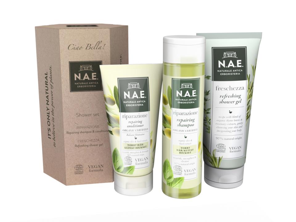 N.A.E Shower Set, Riparazione Hair care & Freschezza Body care