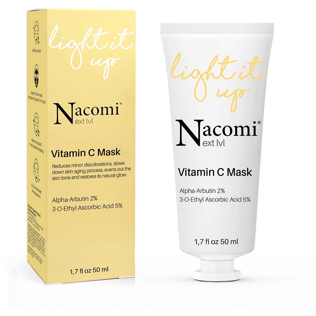 Läs mer om Nacomi Light it up - Brightening face mask with vitamin C 50 ml