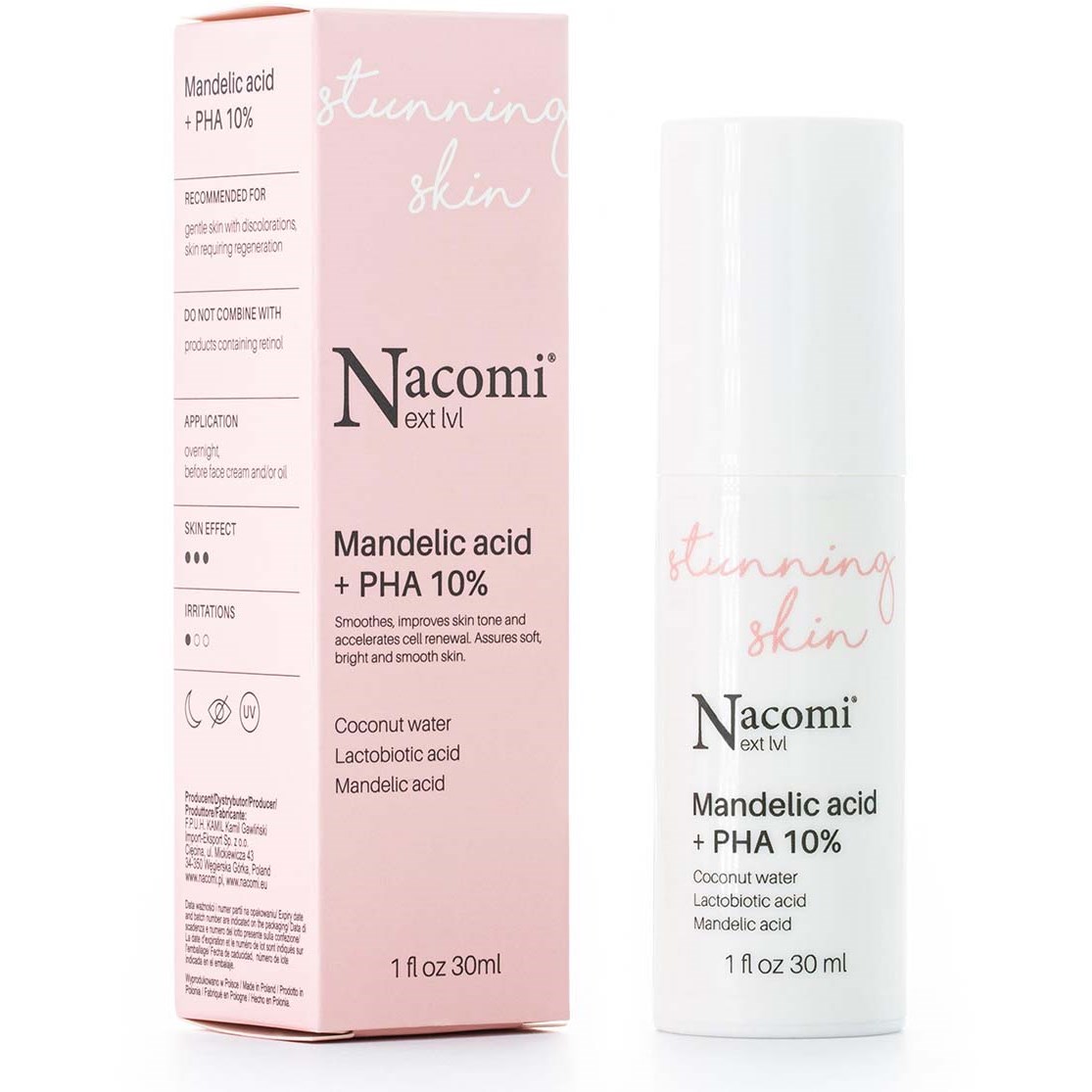 Läs mer om Nacomi Stunning Skin Mandelic Acid+PHA 10% 30 ml
