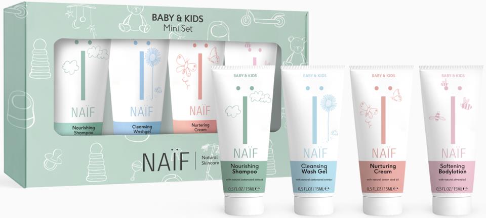 Naïf Baby & Kids Miniset Gift Set (4x15 ml)