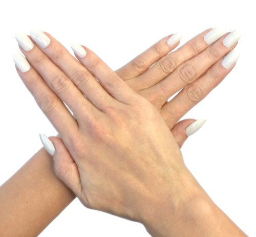 Nailhur Oval Pink Grey
