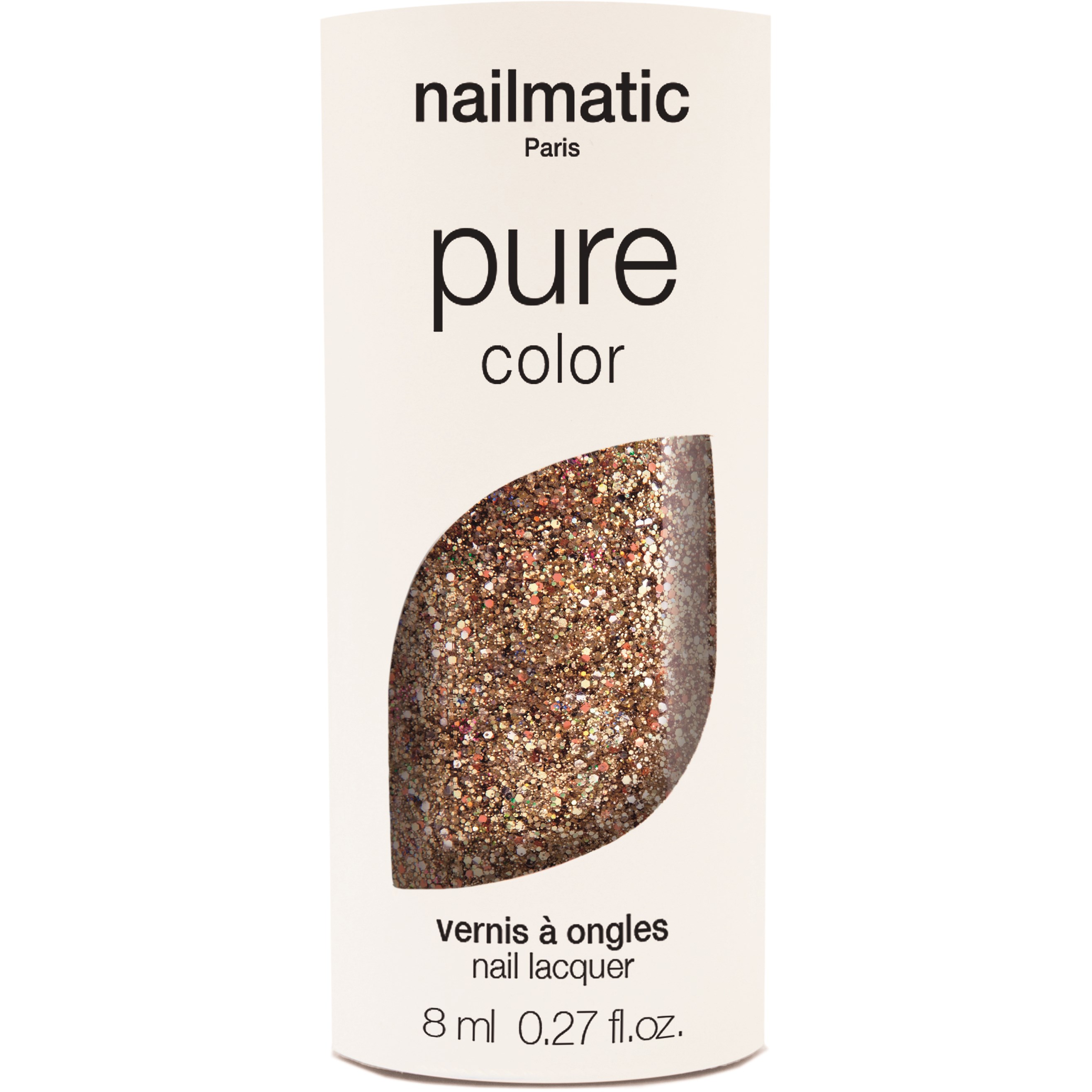 Läs mer om Nailmatic Pure Colour Bonnie Paillettes Or Rose/Pink Gold Glitter