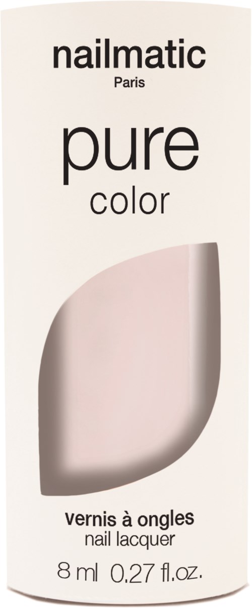En nagellacksflaska med märket Nailmatic Paris och etiketten 'pure color'.