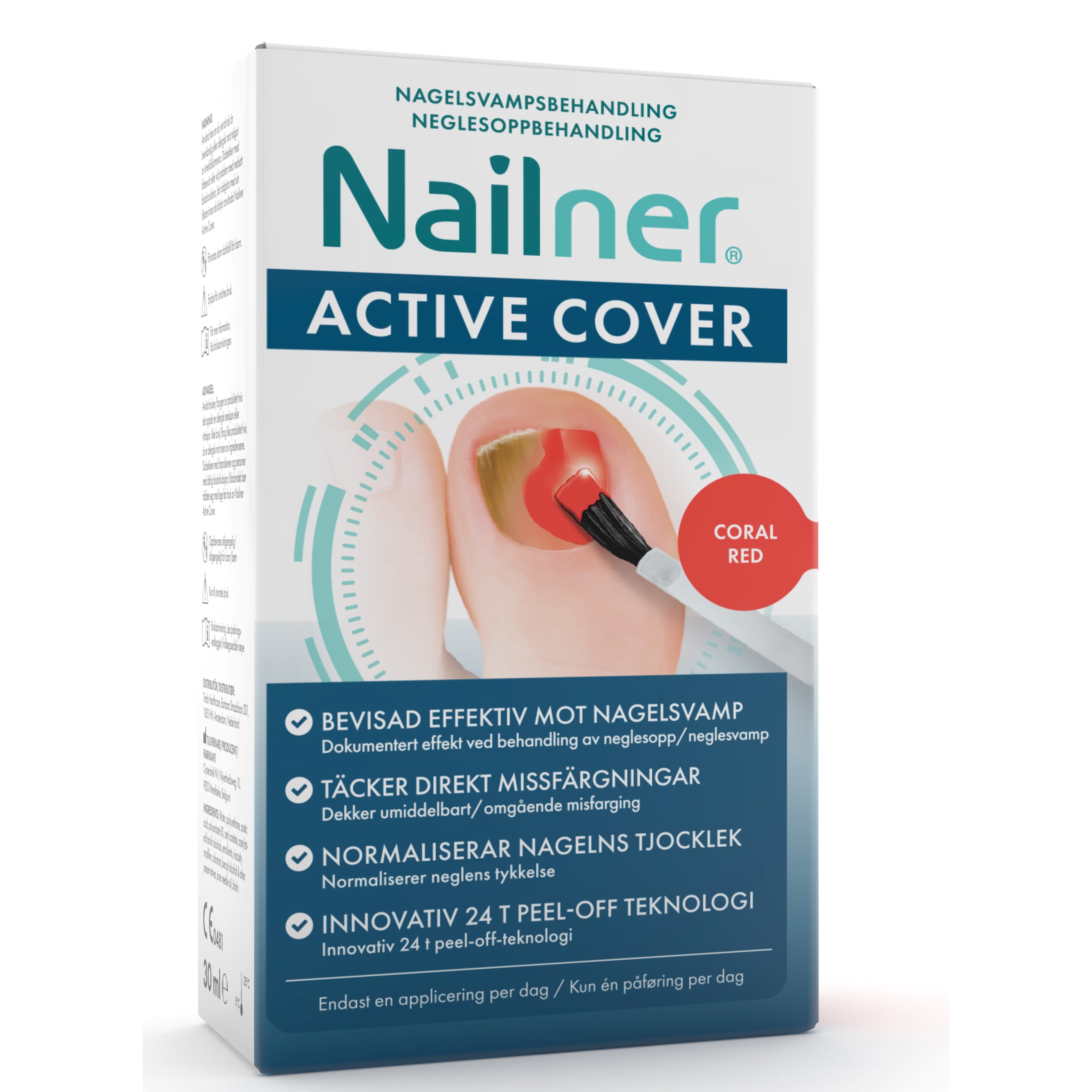 Läs mer om Nailner Active Cover Coral Red