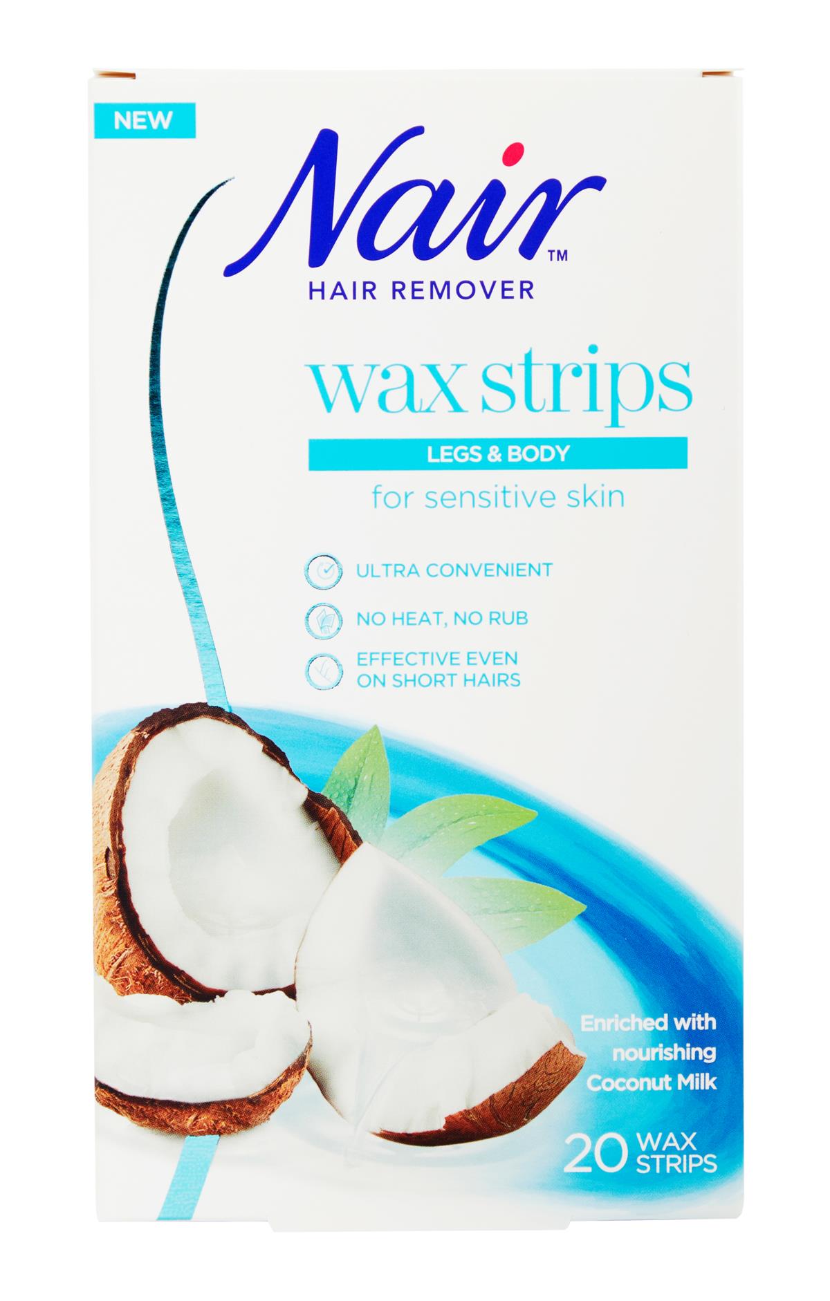 Nair Hair Remover Coconut Wax Strips Legs And Body