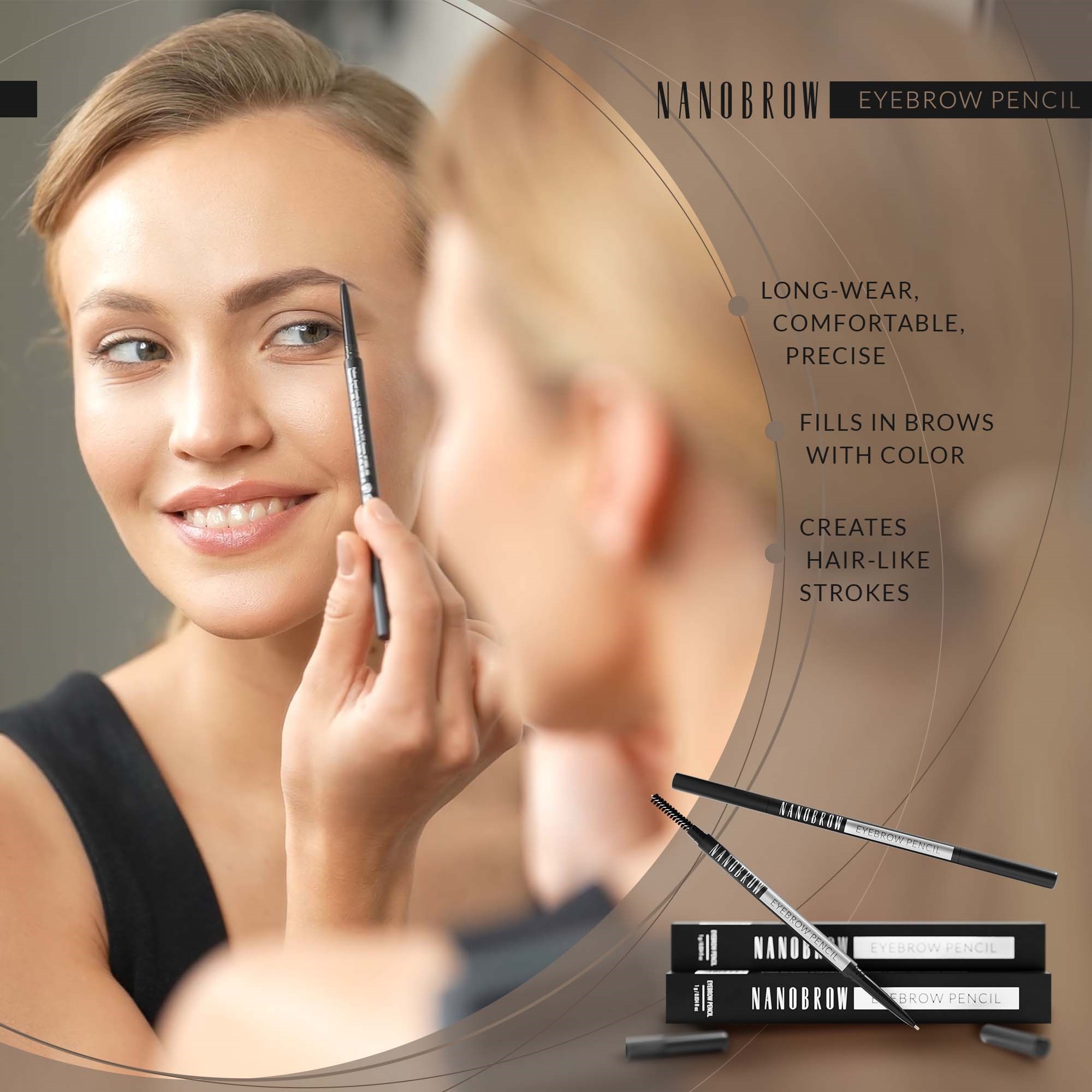 Nanobrow Eyebrow Pencil Dark Brown (obrázok 4)
