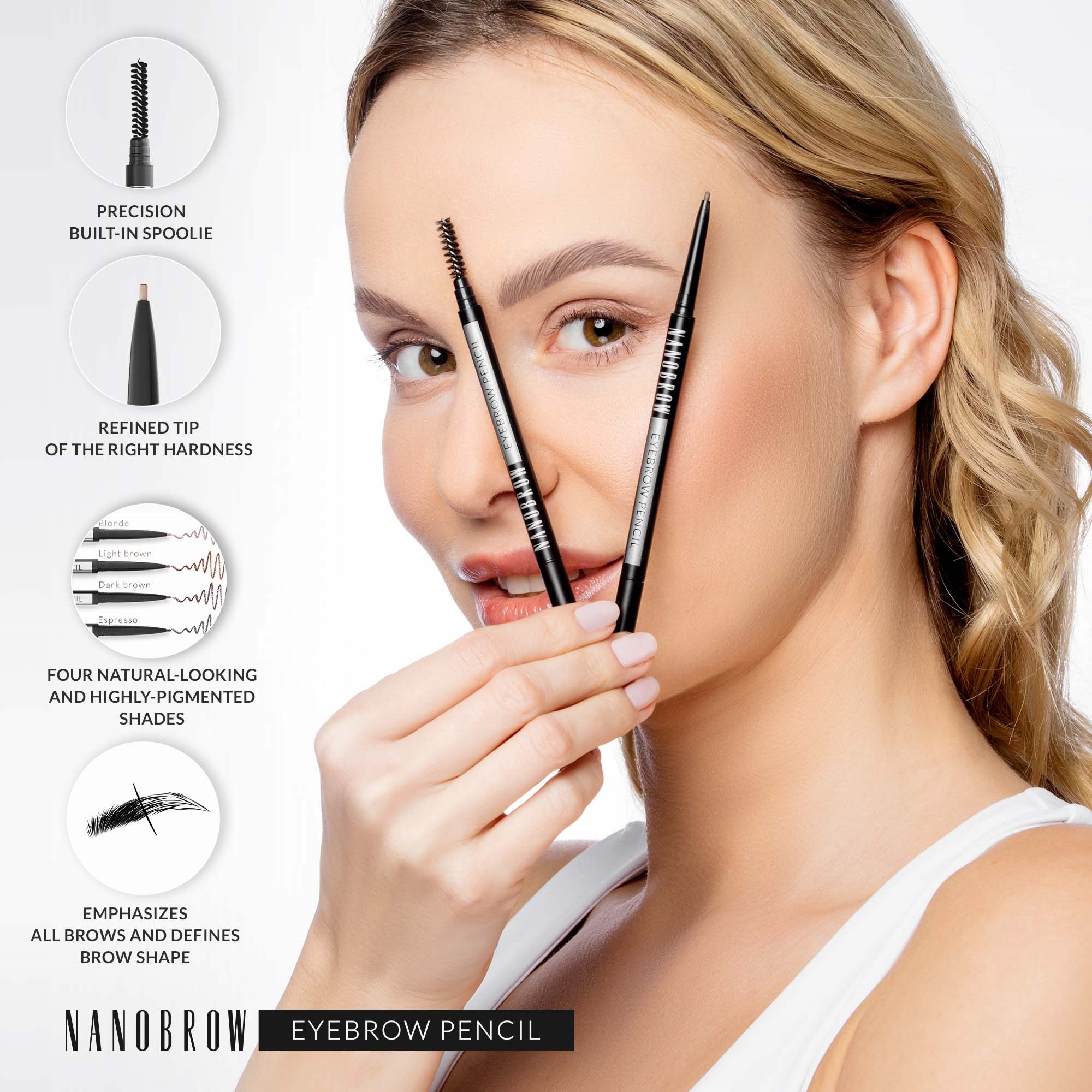 Nanobrow Eyebrow Pencil Dark Brown (obrázok 5)