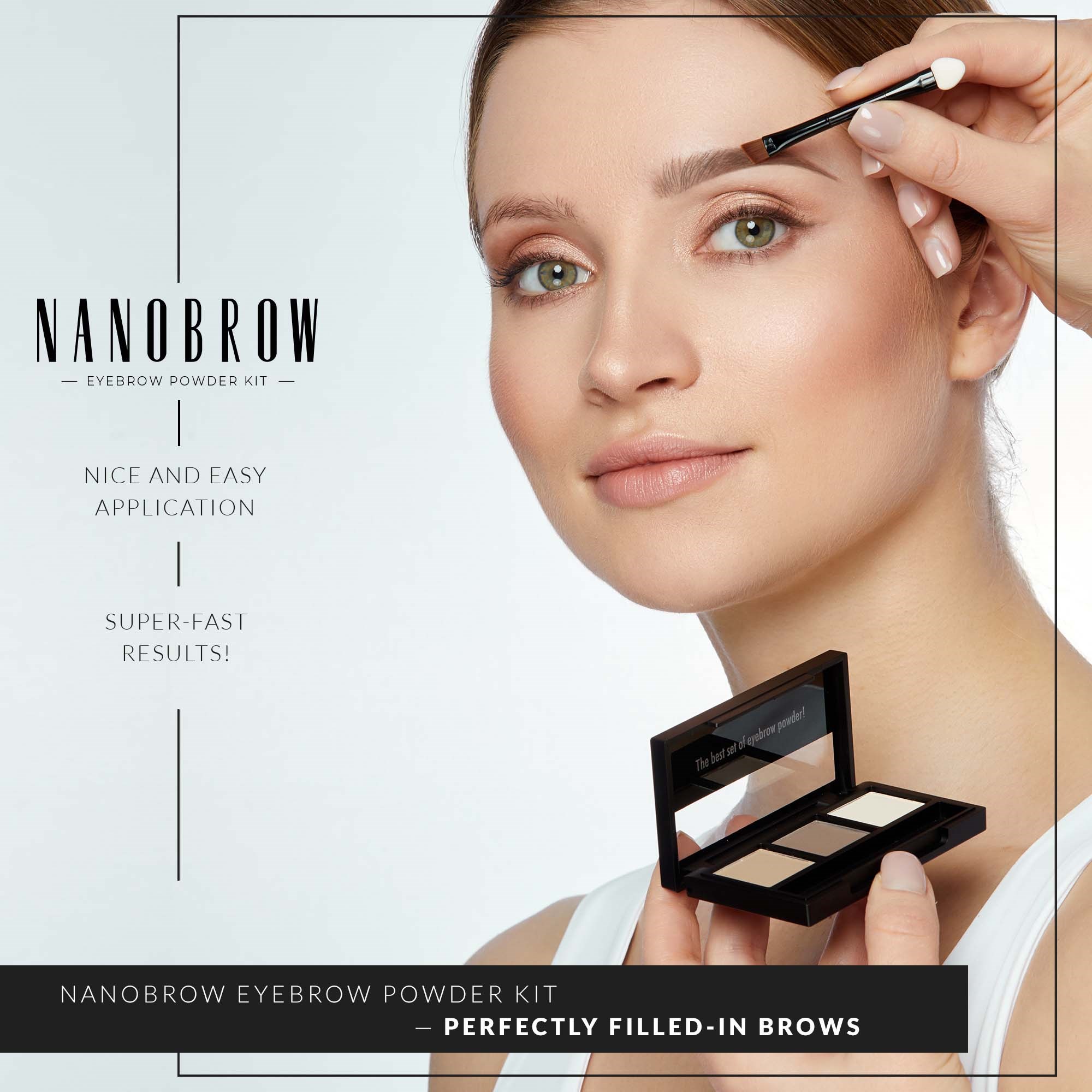 Nanobrow Eyebrow Powder Kit Dark (obrázok 3)
