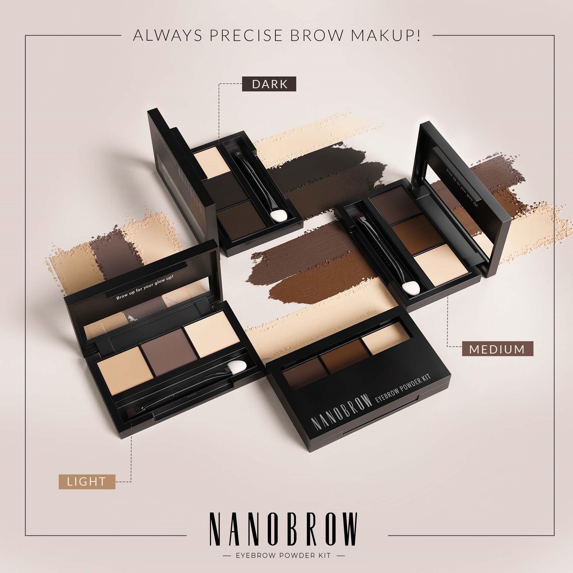 Nanobrow Eyebrow Powder Kit Medium (obrázok 5)