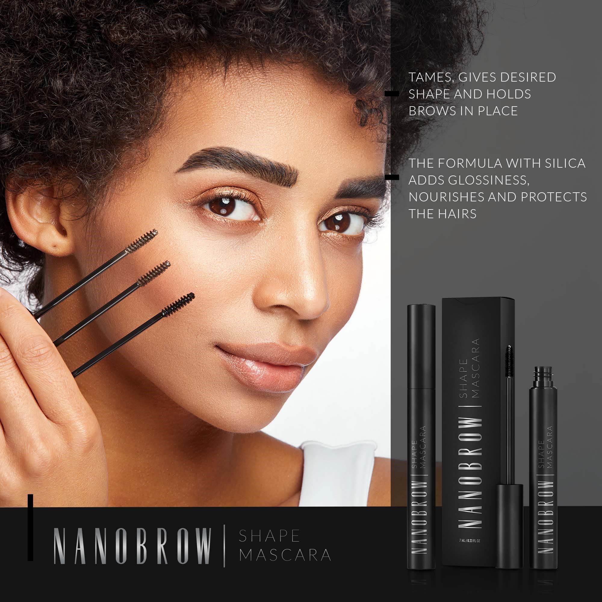Nanobrow Shape Mascara Black (obrázok 3)