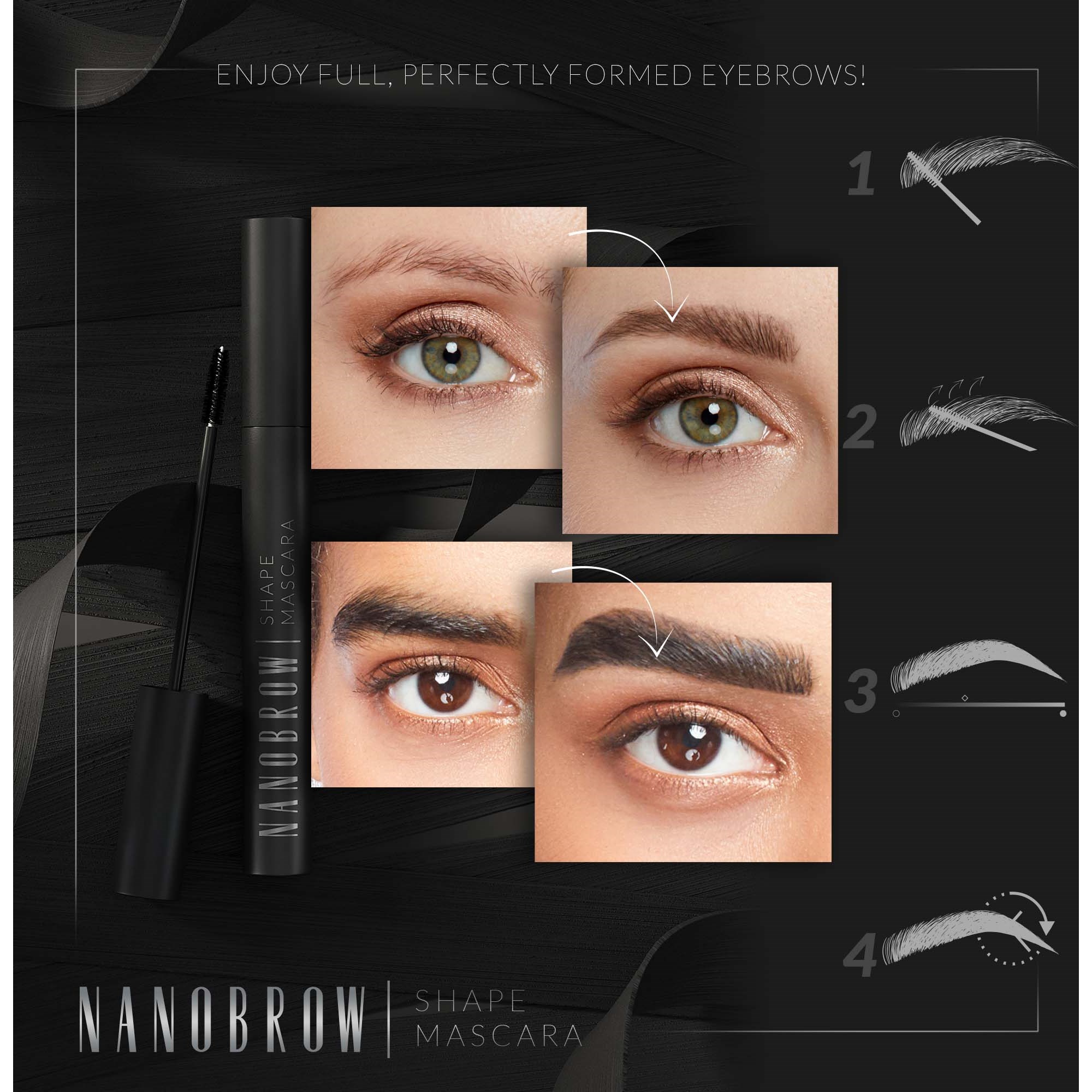 Nanobrow Shape Mascara Black (obrázok 6)