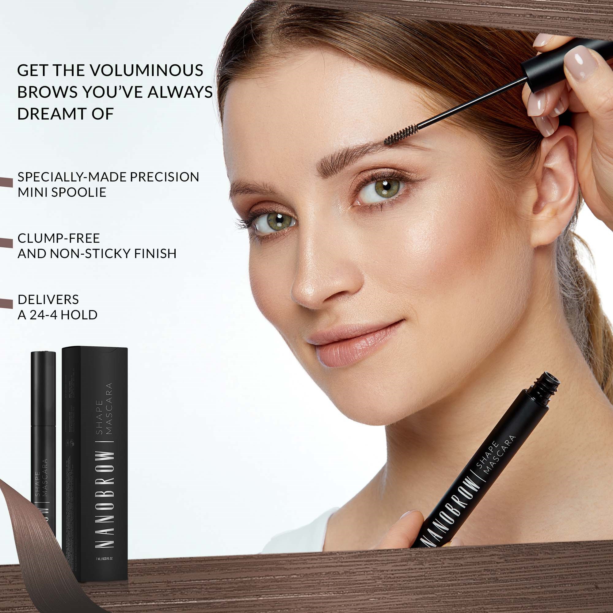 Nanobrow Shape Mascara Brown (obrázok 4)