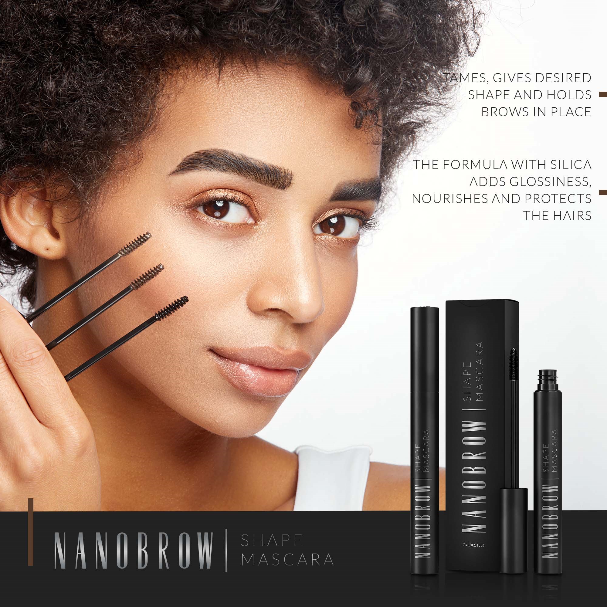 Nanobrow Shape Mascara Brown (obrázok 6)