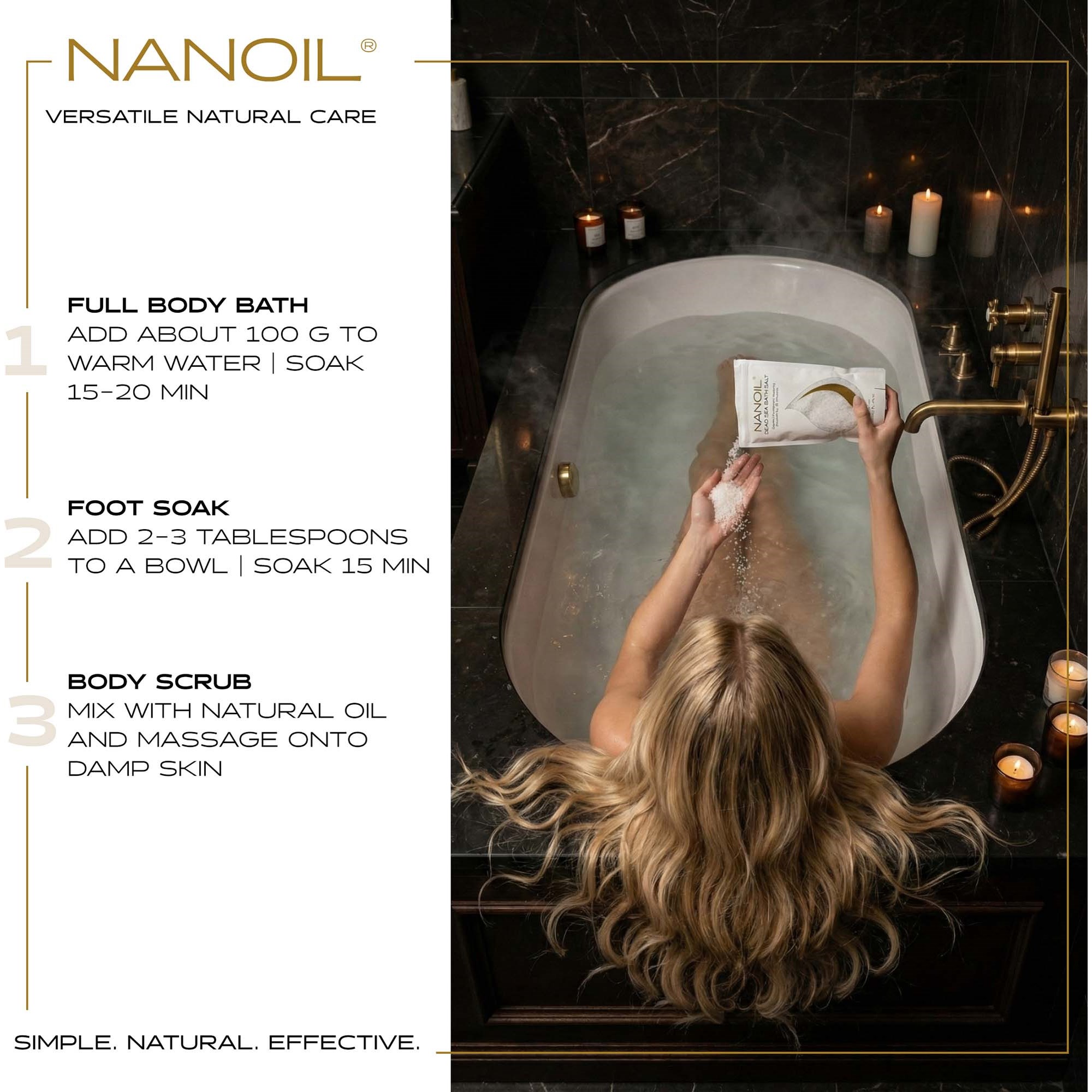 Nanoil Dead sea bath salt 500 g (zdjęcie 4)