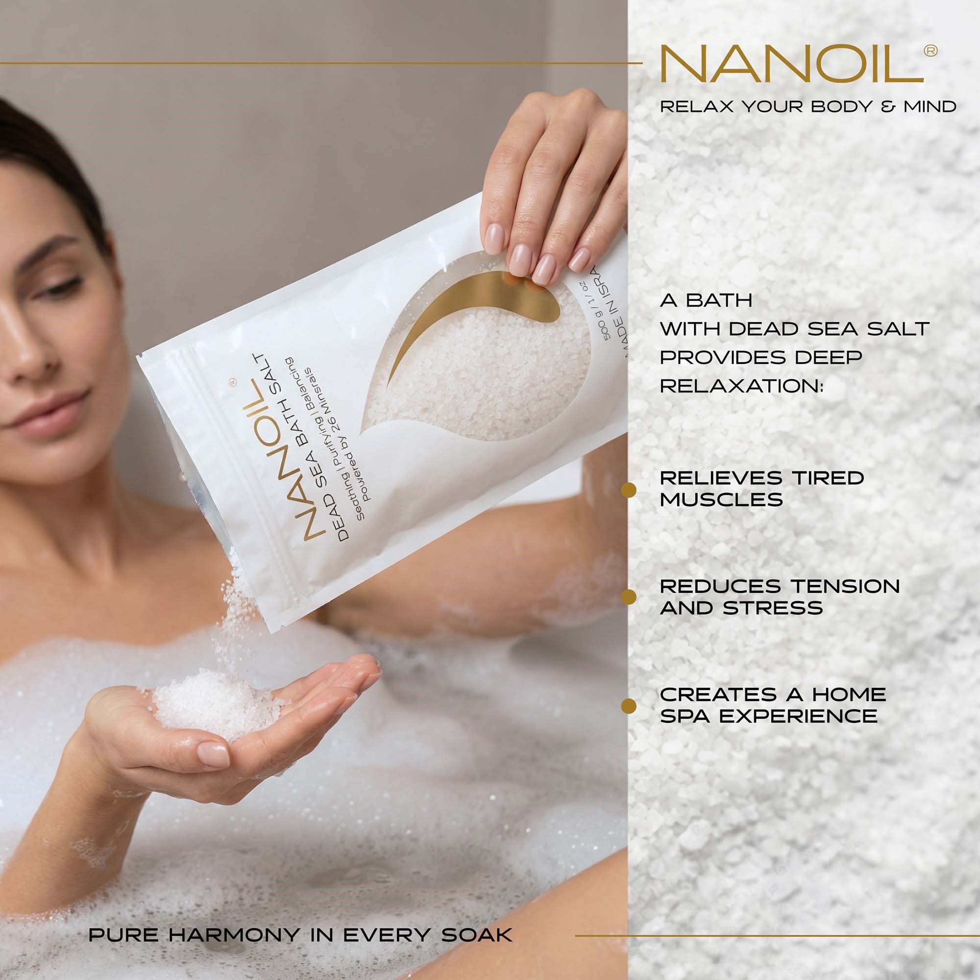 Nanoil Dead sea bath salt 500 g (zdjęcie 6)