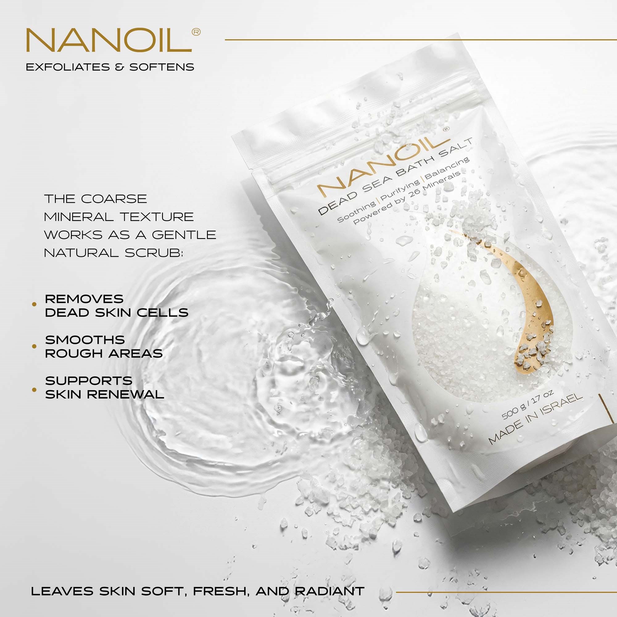 Nanoil Dead sea bath salt 500 g (zdjęcie 7)