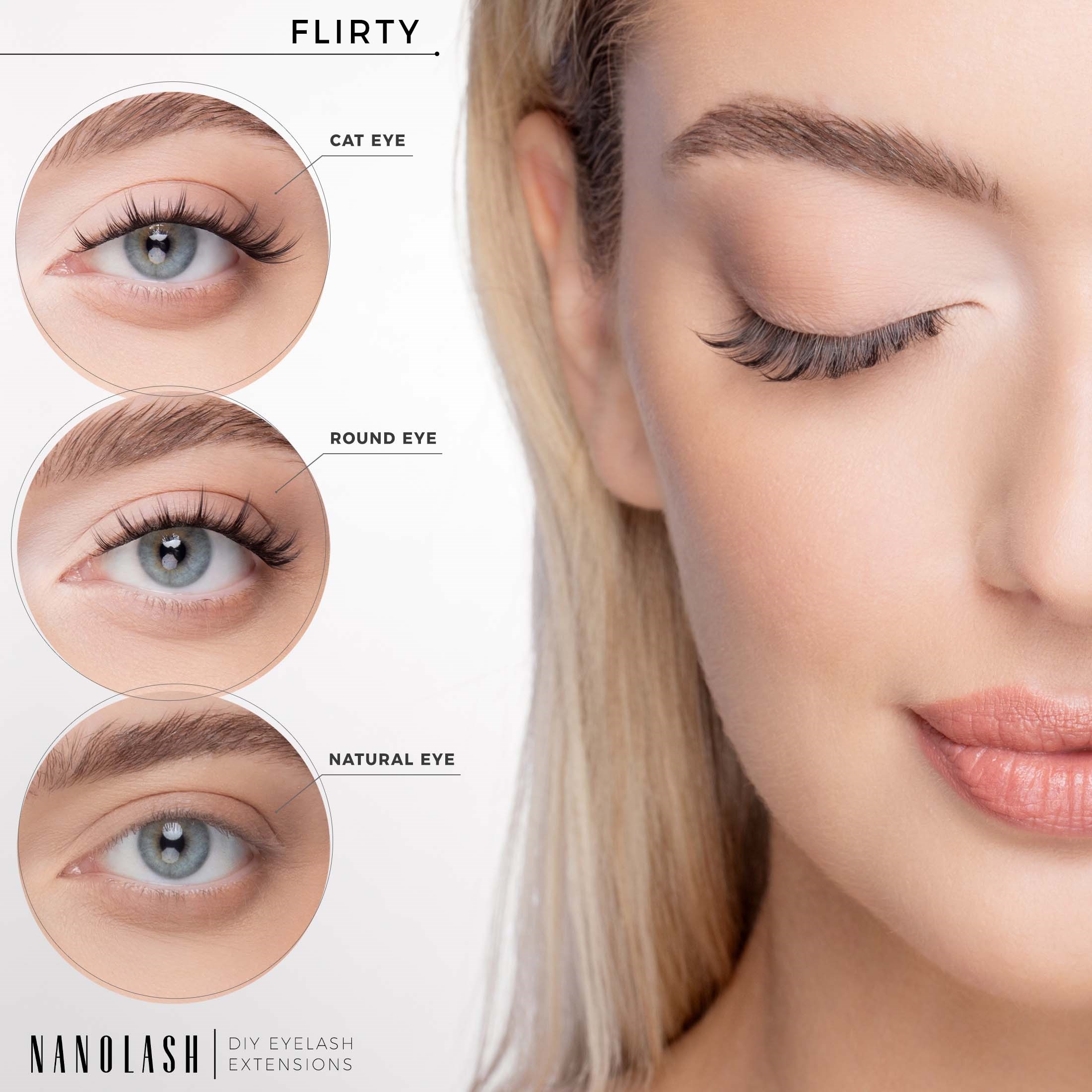Nanolash DIY Eyelash Extensions Flirty (obrázok 3)