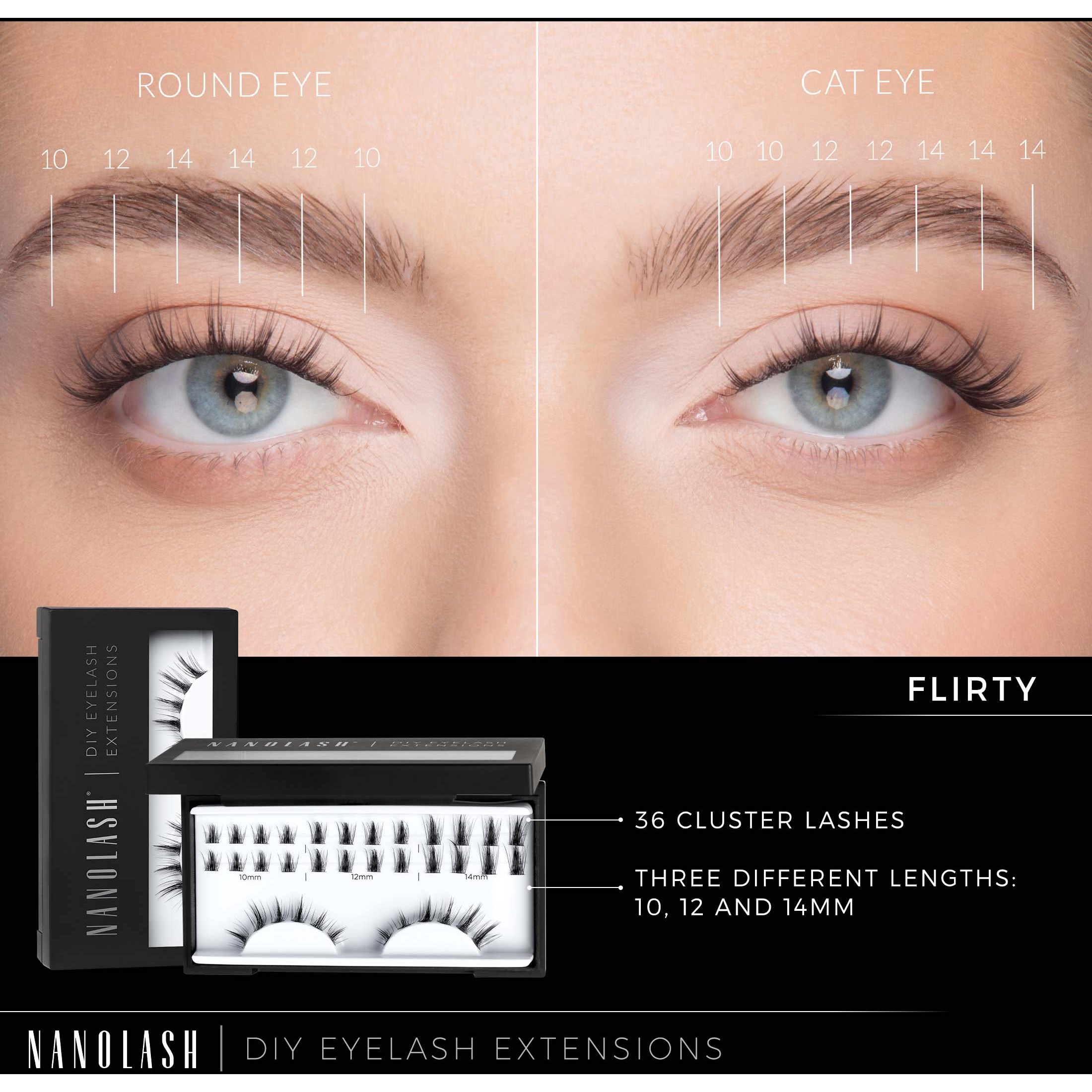 Nanolash DIY Eyelash Extensions Flirty (obrázok 4)