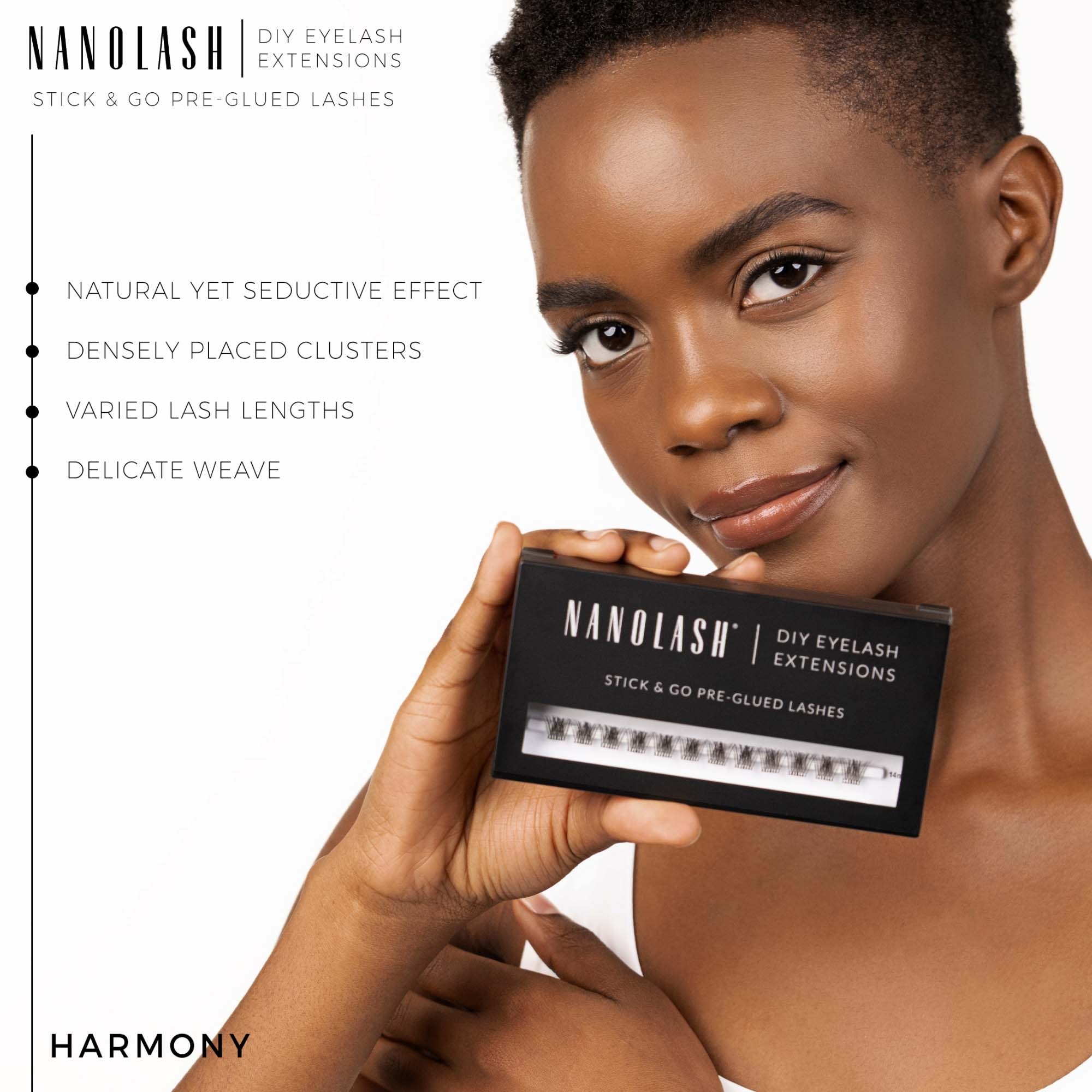 Nanolash DIY eyelash extensions Stick & Go pre-glued lashes Harmony (obrázok 5)