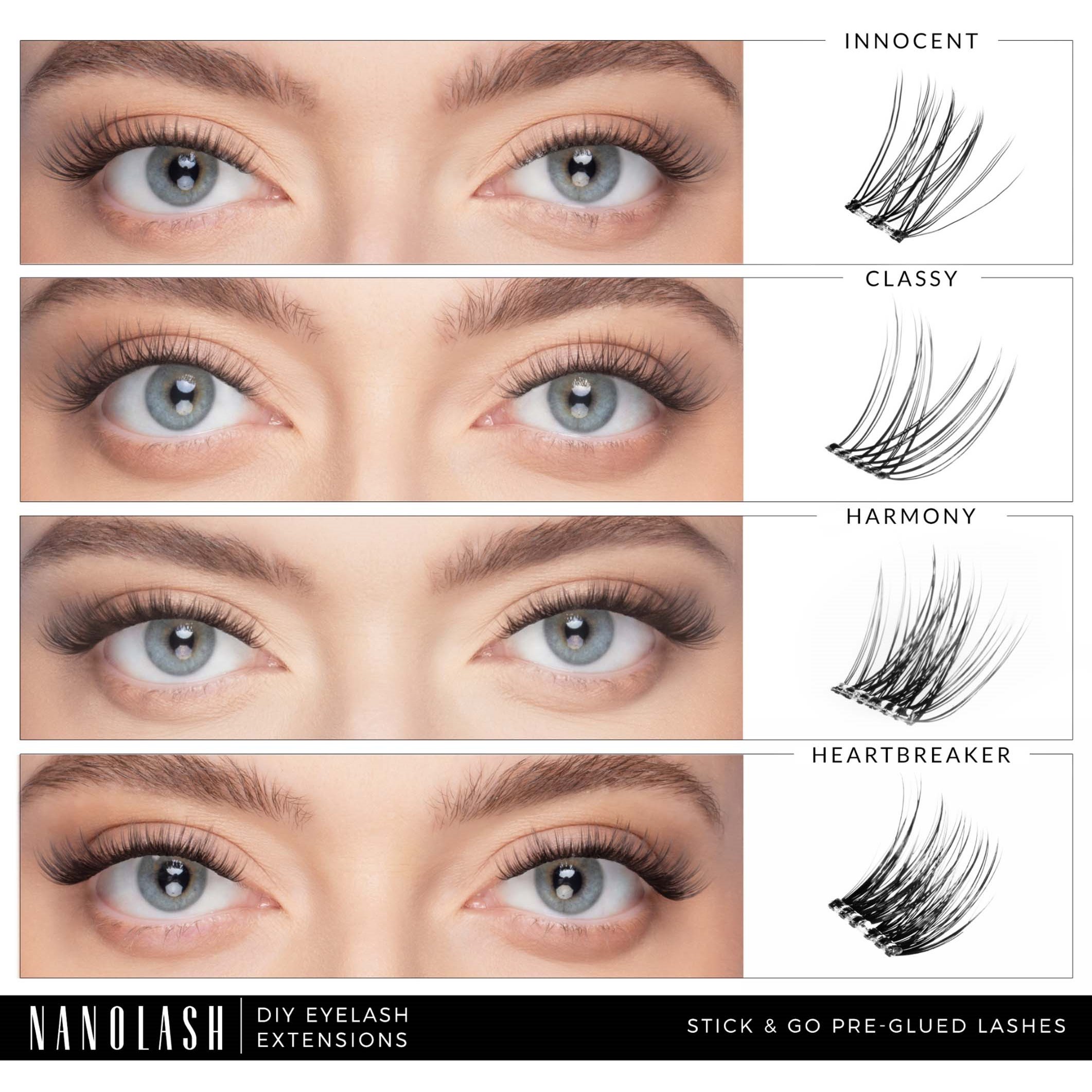 Nanolash DIY eyelash extensions Stick & Go pre-glued lashes Harmony (obrázok 7)
