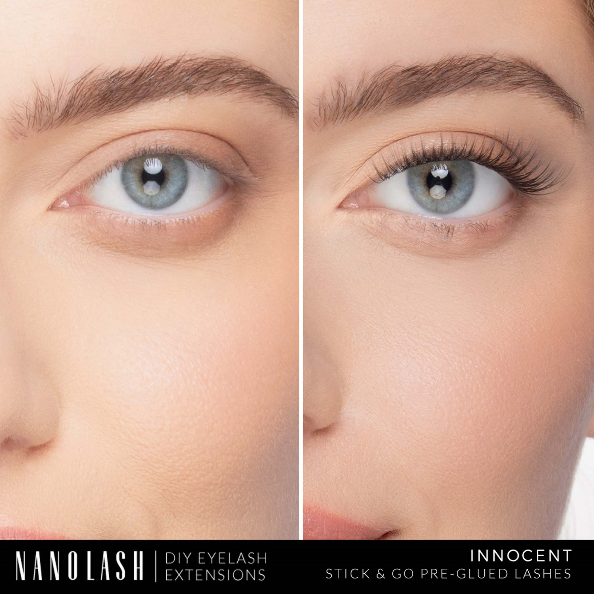 Nanolash DIY eyelash extensions Stick & Go pre-glued lashes Innocent (obrázok 2)