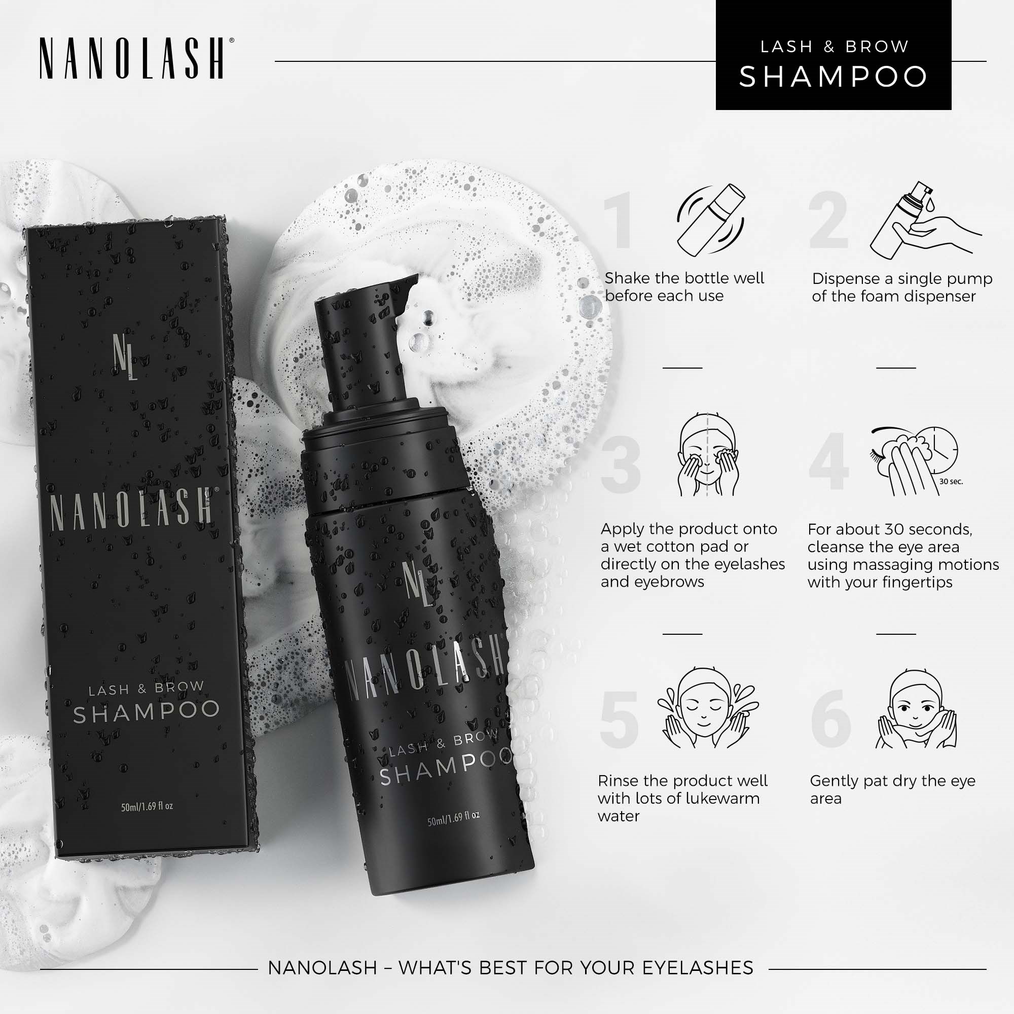 Nanolash Lash & Brow Shampoo 50 ml (obrázok 5)