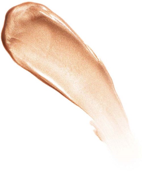 Ett streck av beigefärgad makeup eller kräm på vit bakgrund.