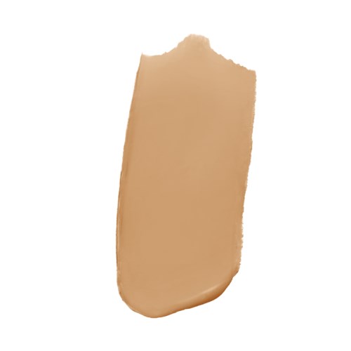 En beige, uregelmæssig form med ru kanter, ligner et riflet stykke papir eller stof.