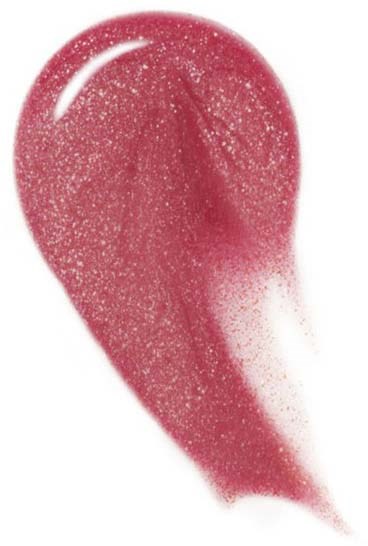 Ett stort rosa hjärta med glitter och en glansig ljusreflex, som bleknar till vitt längst ner.