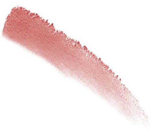 Ein rosa, strukturierter Pinselstrich auf weißem Hintergrund.