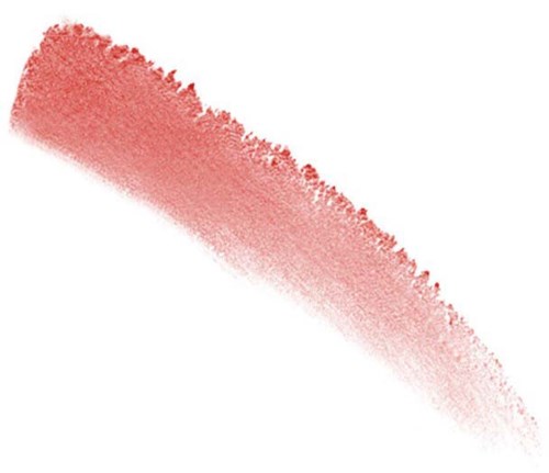 Ein roter strukturierter Strich oder Wisch auf weißem Hintergrund.
