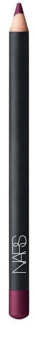 A pencil with a black body, pink tip, and white "NARS" logo on it.