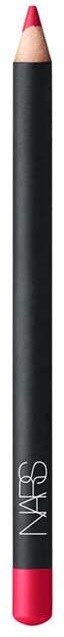 A black and pink colored makeup pencil with the word 'NARS' on it, standing vertically.