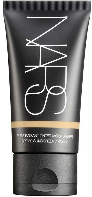 Een zwarte tube met witte tekst en een beige band, gelabeld als een hydraterende zonnebrandcrème met SPF 30.