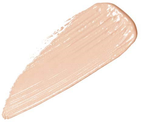 Ein beiger, glatter und leicht glänzender Gel oder Creme-Probe, in Teardrop-Form.