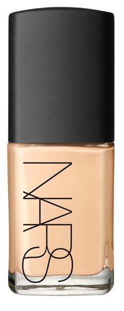 NARS nagellakfles met een zwart deksel en beige kleur. Het NARS-logo staat op de fles.