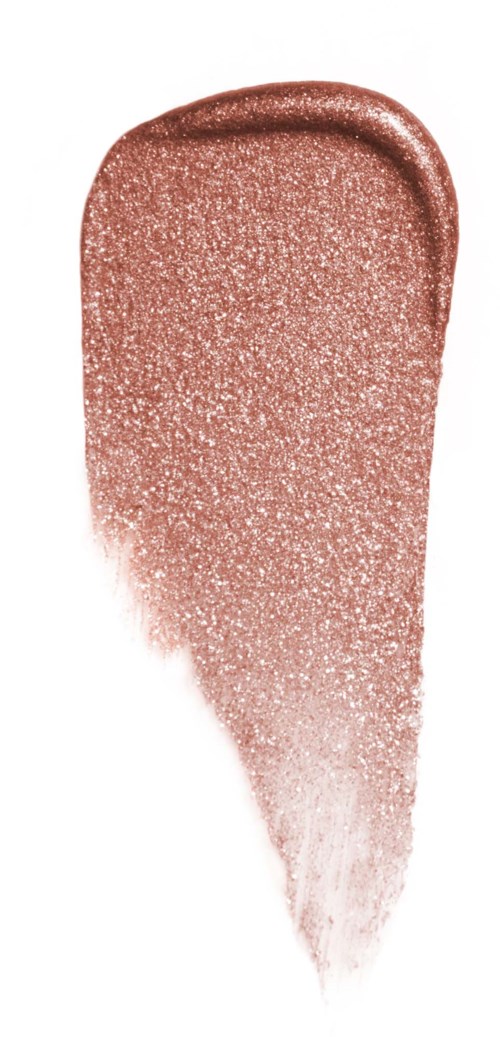 Roséguldsögonskugga med glitter som tonar ut i vitt.