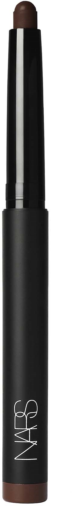 Ein schwarzer und grauer Eyeliner-Stift mit brauner Spitze und NARS-Logo auf dem Körper.