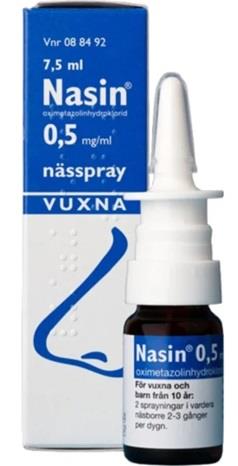 Nasin 0,5 mg/ml nässpray 7.5 ml | lyko.com