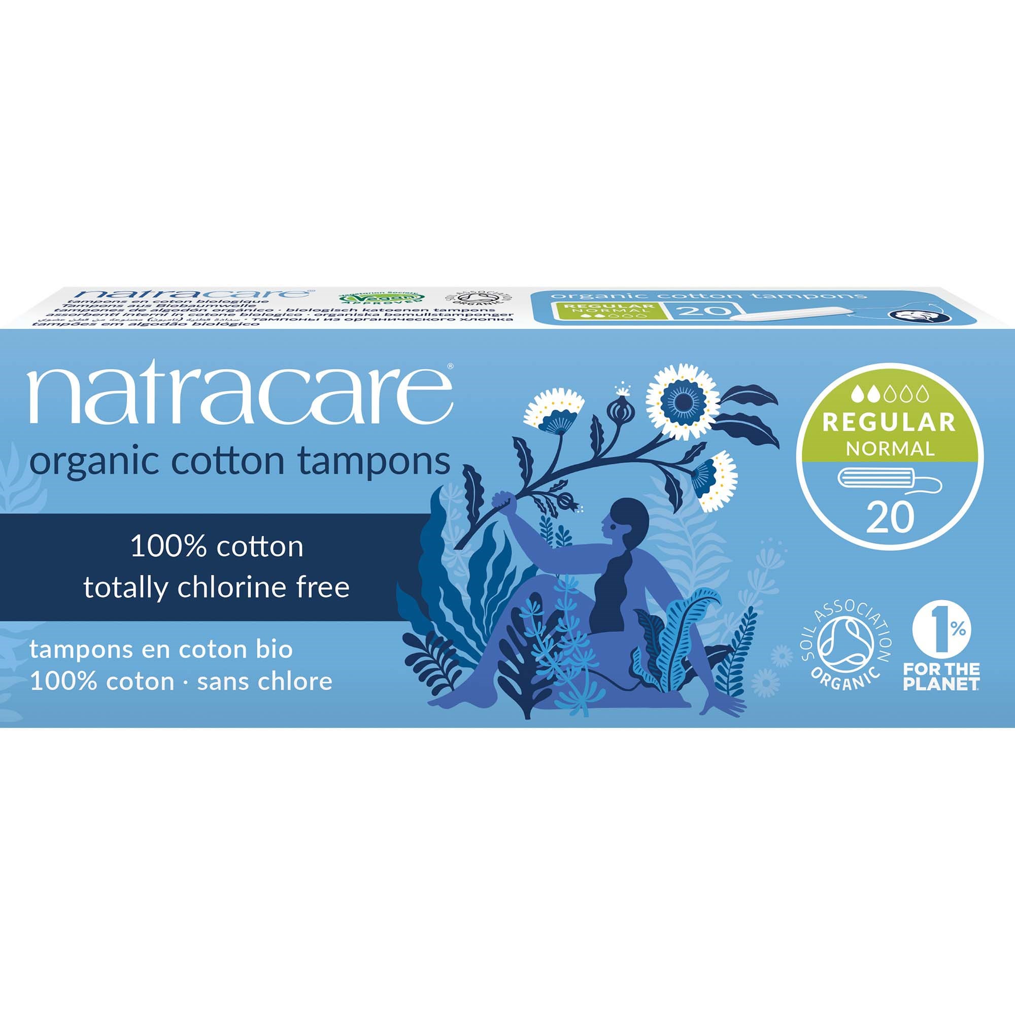 Läs mer om Natracare Organic Cotton Tampons Regular 20 pcs