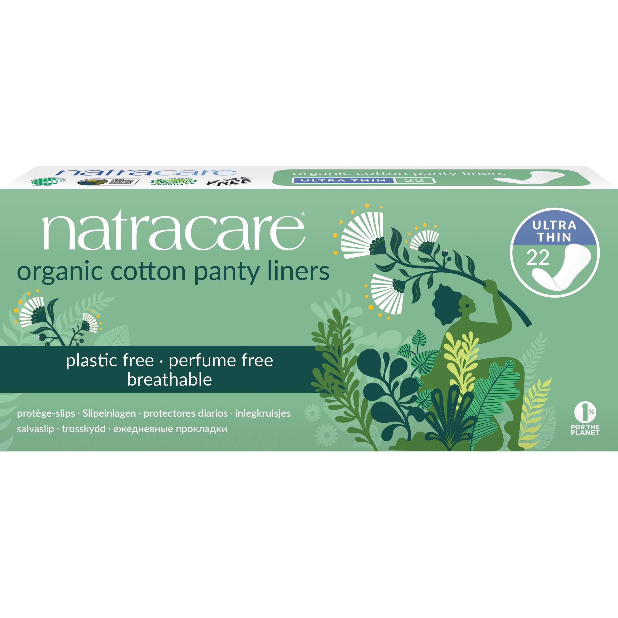 Läs mer om Natracare Panty Organic Cotton Panty Liners Ultra Thin 22 pcs