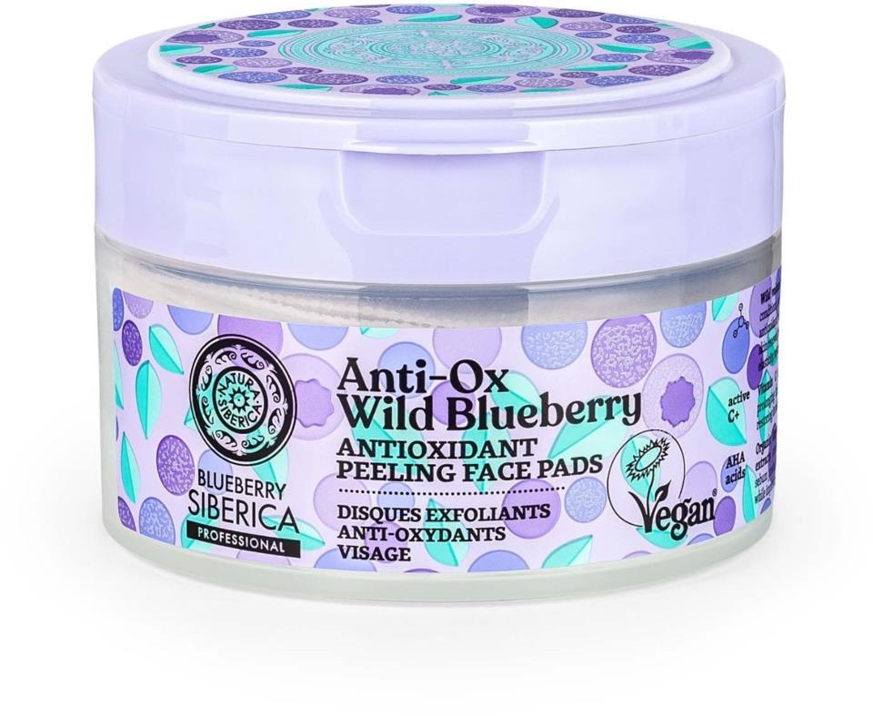 Natura Siberica Anti-Ox Wild Blueberry Antioxidant Peeling Face Pads 20 Pcs