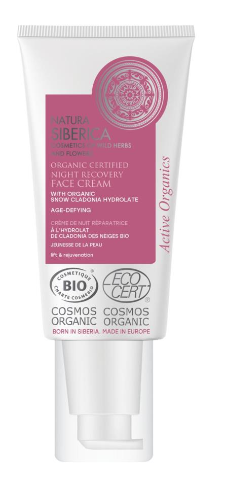 Natura Siberica Organic Certified Age-Defying Night Recovery Face Cream, 50 ml