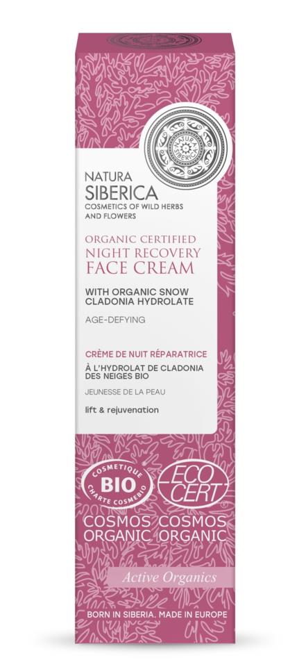 Natura Siberica Organic Certified Age-Defying Night Recovery Face Cream, 50 ml